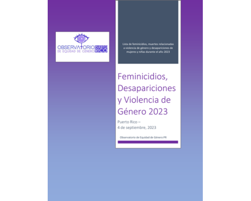 2023 – Trimestre III – Feminicidios, Desapariciones y Violencia de Género 2023 – 4 de septiembre, 2023
