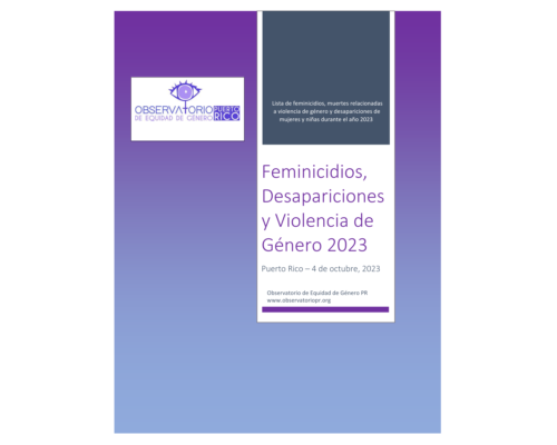 2023 – Trimestre III – Feminicidios, Desapariciones y Violencia de Género 2023 – 4 de octubre, 2023