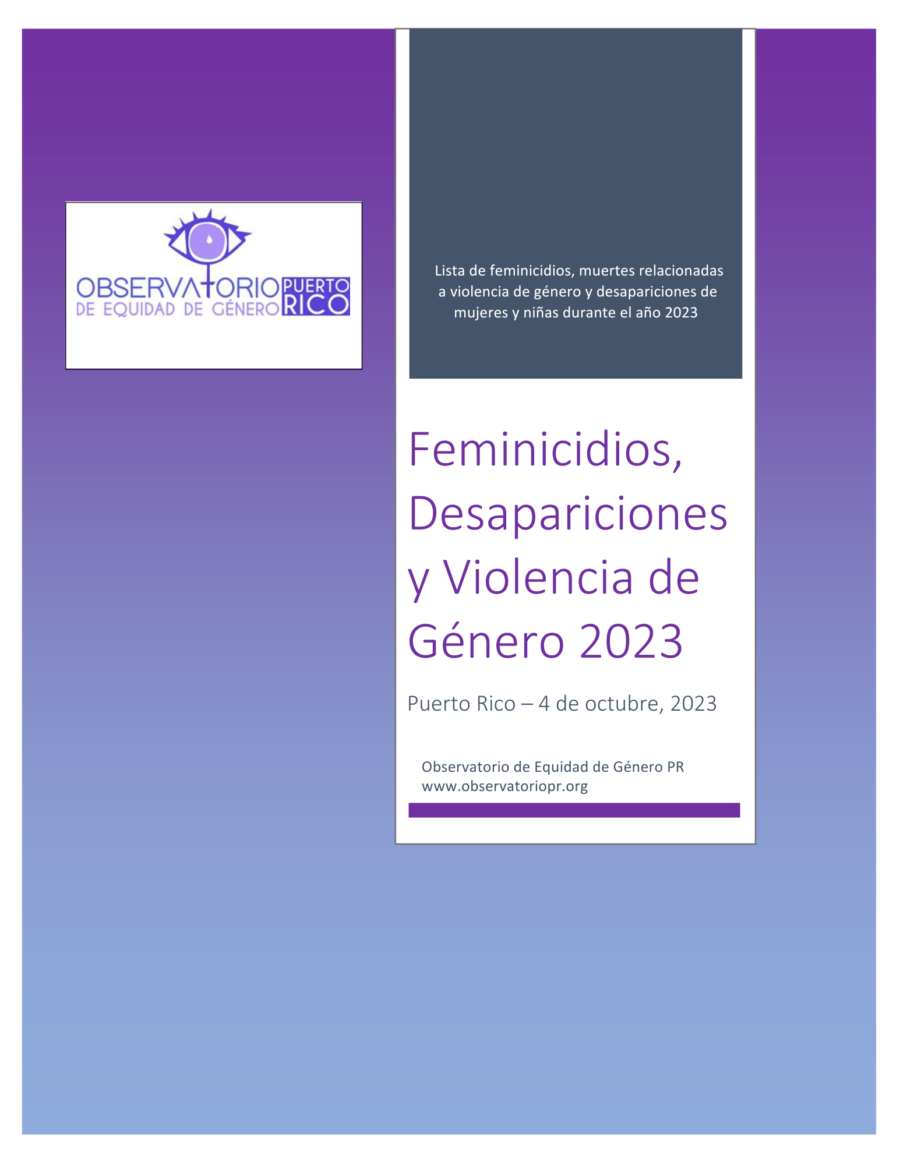 2023 - Trimestre III - Feminicidios, Desapariciones y Violencia de Género 2023 - 4 de octubre, 2023